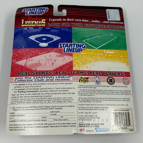 Vintage 1997 Kenner NBA Starting Lineup BILL WALTON Boston Celtics Figure NEW - Picture 2 of 2